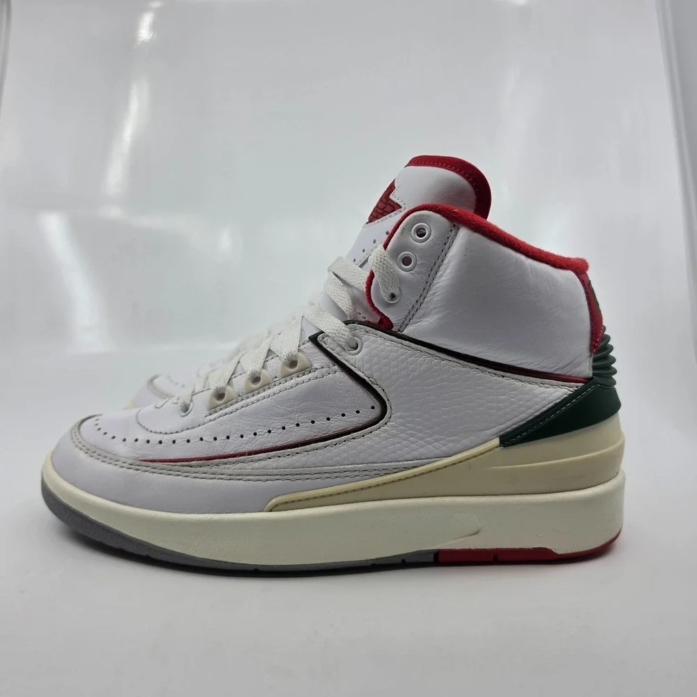 Air Jordan 2 Youth Size 6.5Y Retro Origins White Red Green DQ8562-101